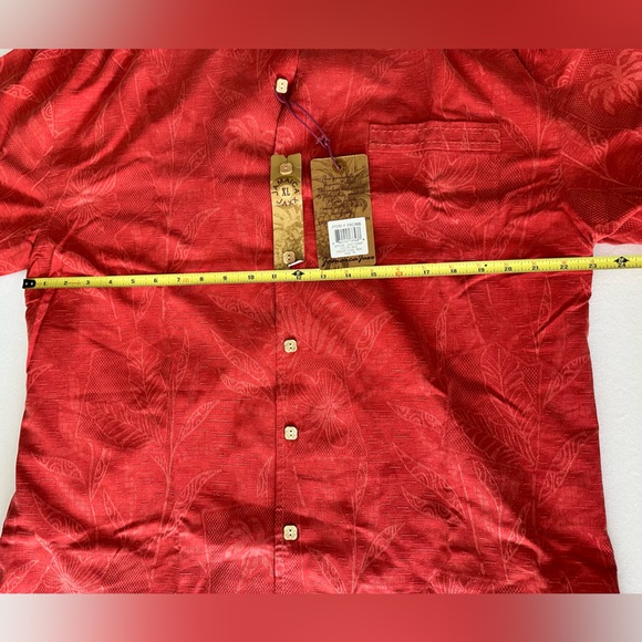 Jamaica Jaxx Men’s 100% Silk Button Down Short Sleeve Hawaiian Shirt, Size XL - Picture 8 of 9